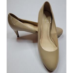 Cole Haan NikeAir Women's Nude Beige Patten Leather Pumps 3" Heel Size 9.5B
